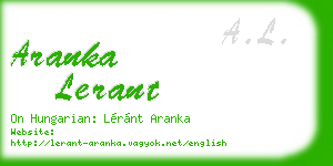 aranka lerant business card