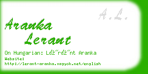 aranka lerant business card